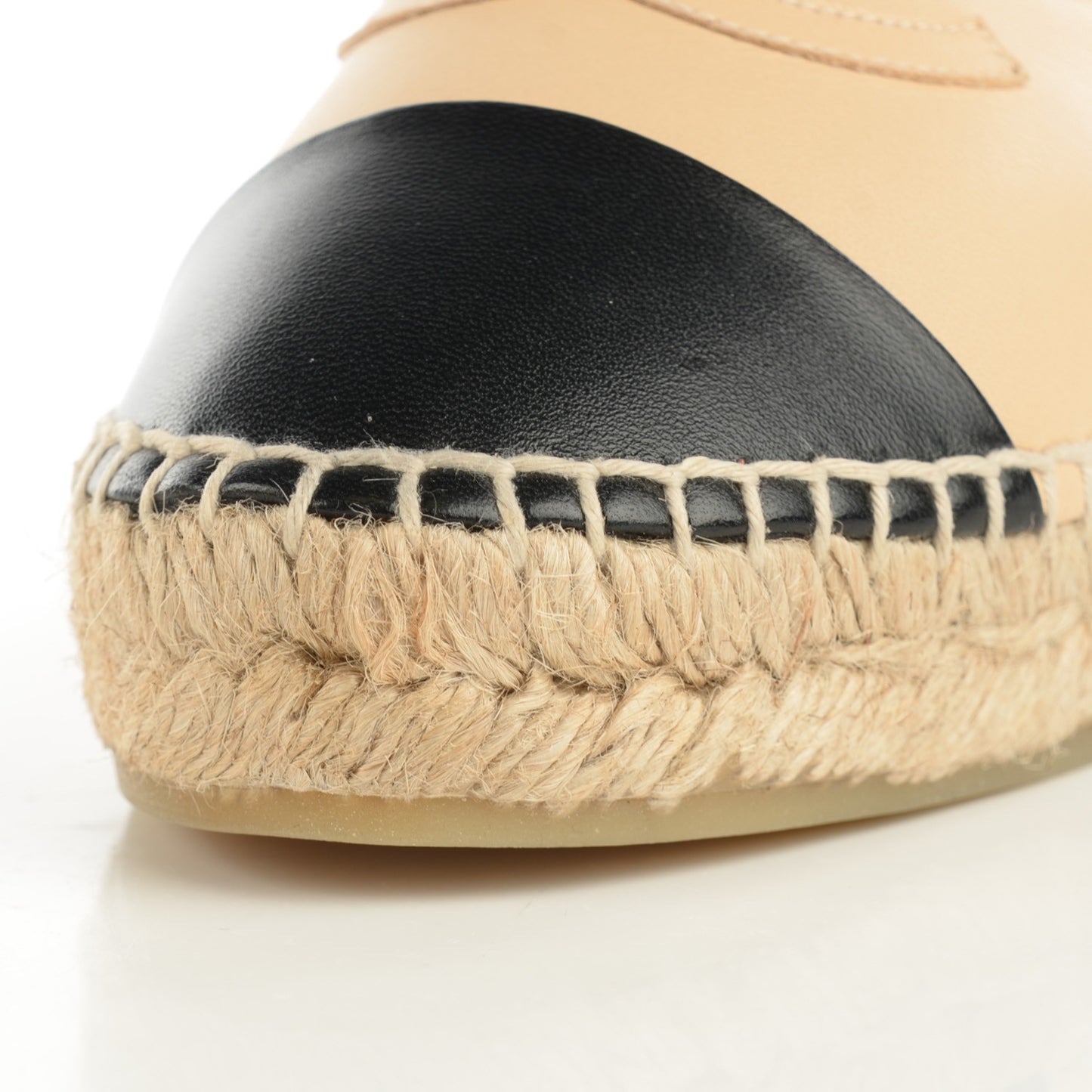 Lambskin CC Espadrilles 38 Beige Black
