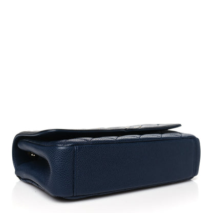 Chanel Caviar Quilted Small CC Filigree Flap Navy Black 4 of 10