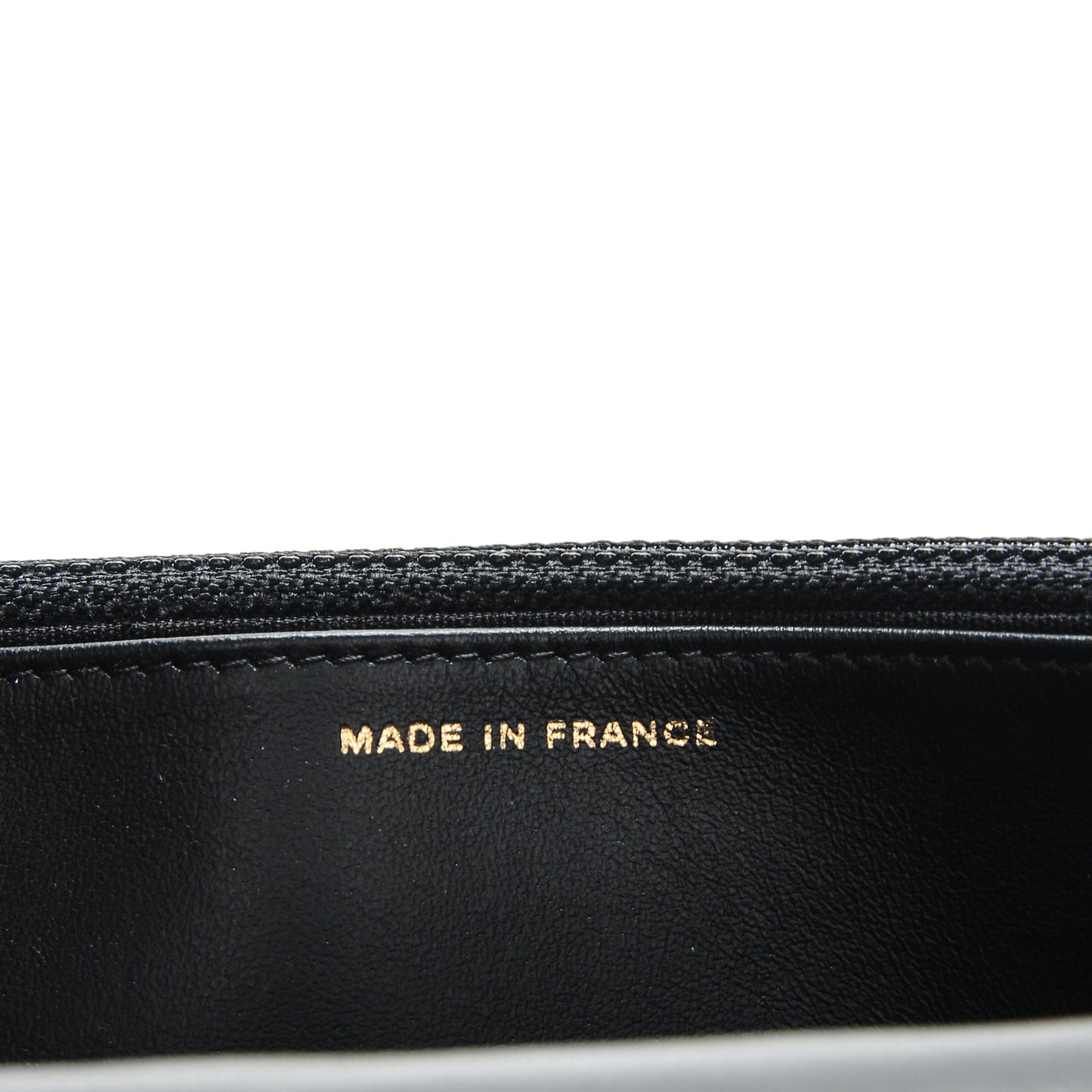Letter Calfskin Embossed Quilted Wallet On Chain WOC Black