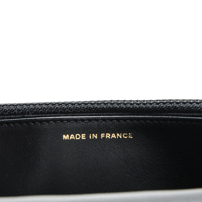 Chanel Letter Calfskin Embossed Quilted Wallet On Chain WOC Black 8 of 9