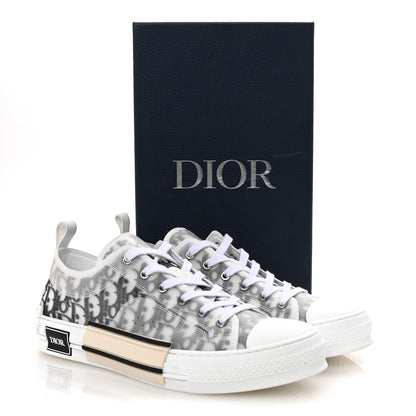 Christian Dior Technical Canvas Oblique Mens B23 Low Top Sneaker 45 White Black 10 of 10