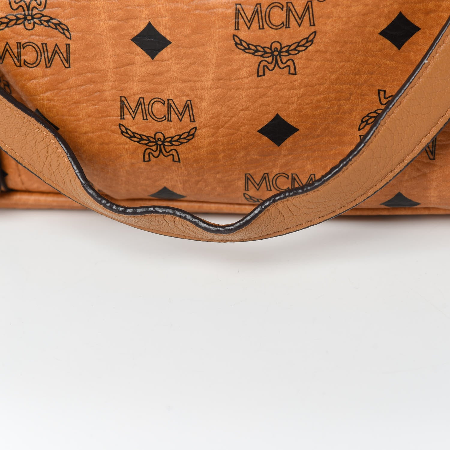 MCM Visetos Medium Essentials Shopper Tote Cognac 11 of 12