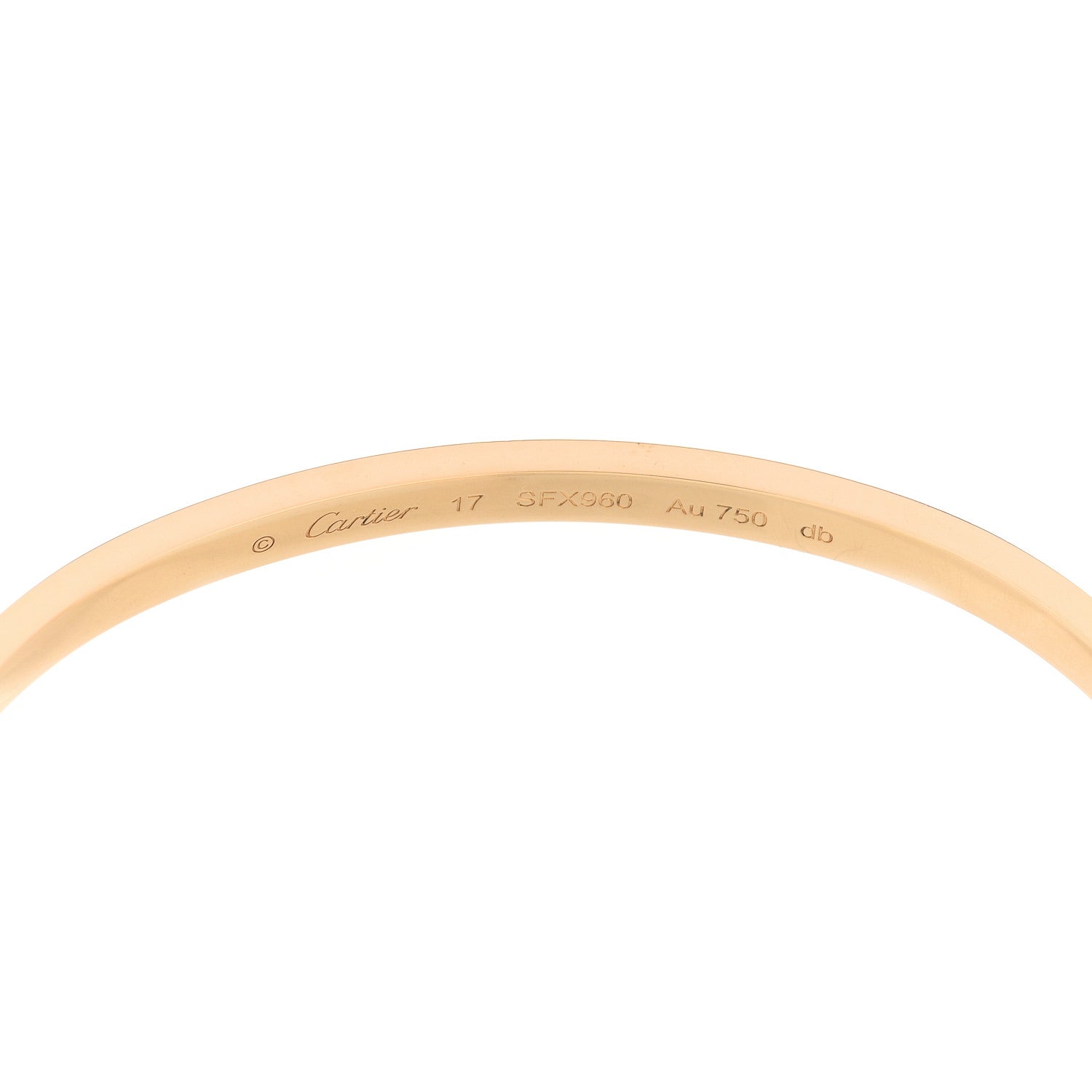 Cartier 18K Yellow Gold Small LOVE Bracelet 17 4 of 9