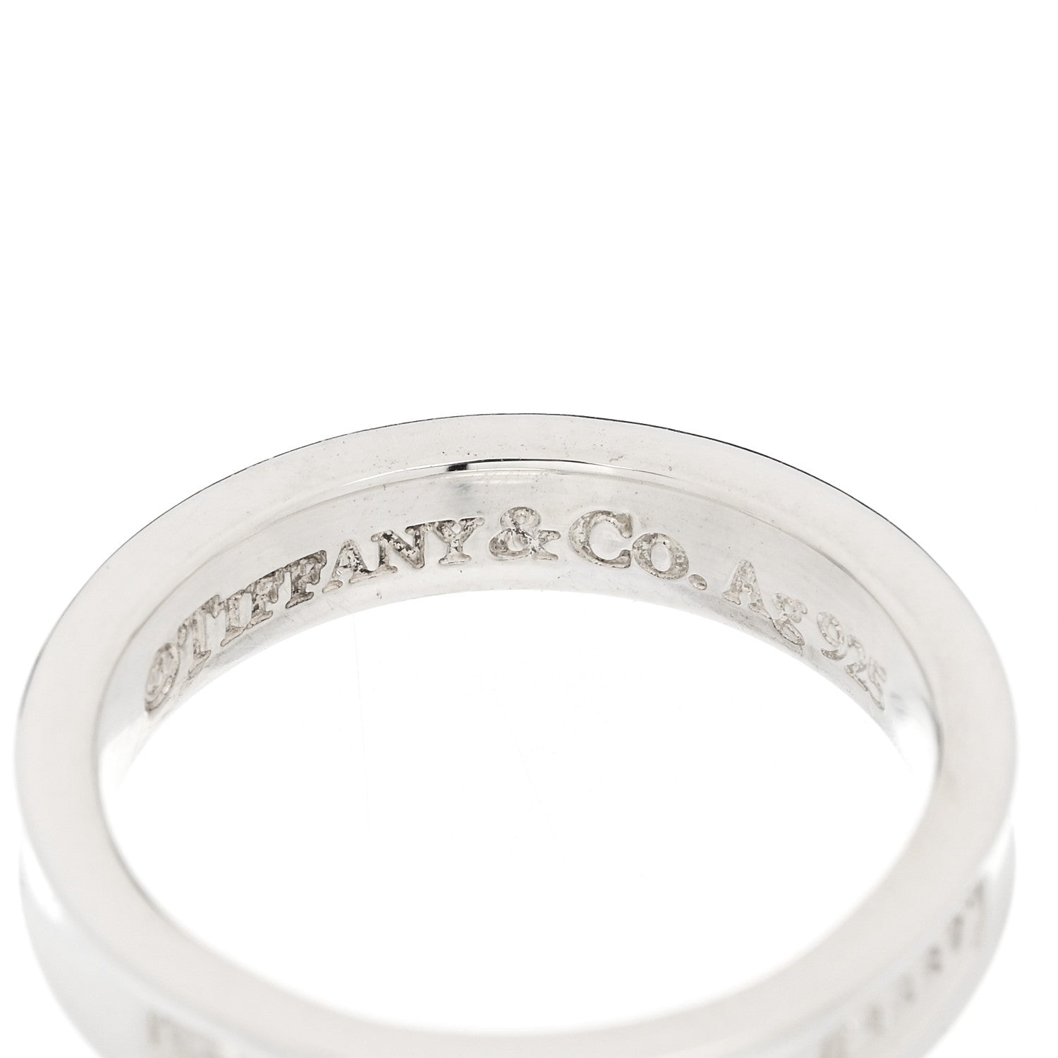 Tiffany Sterling Silver Narrow 1837 Band Ring 52 6 4 of 4