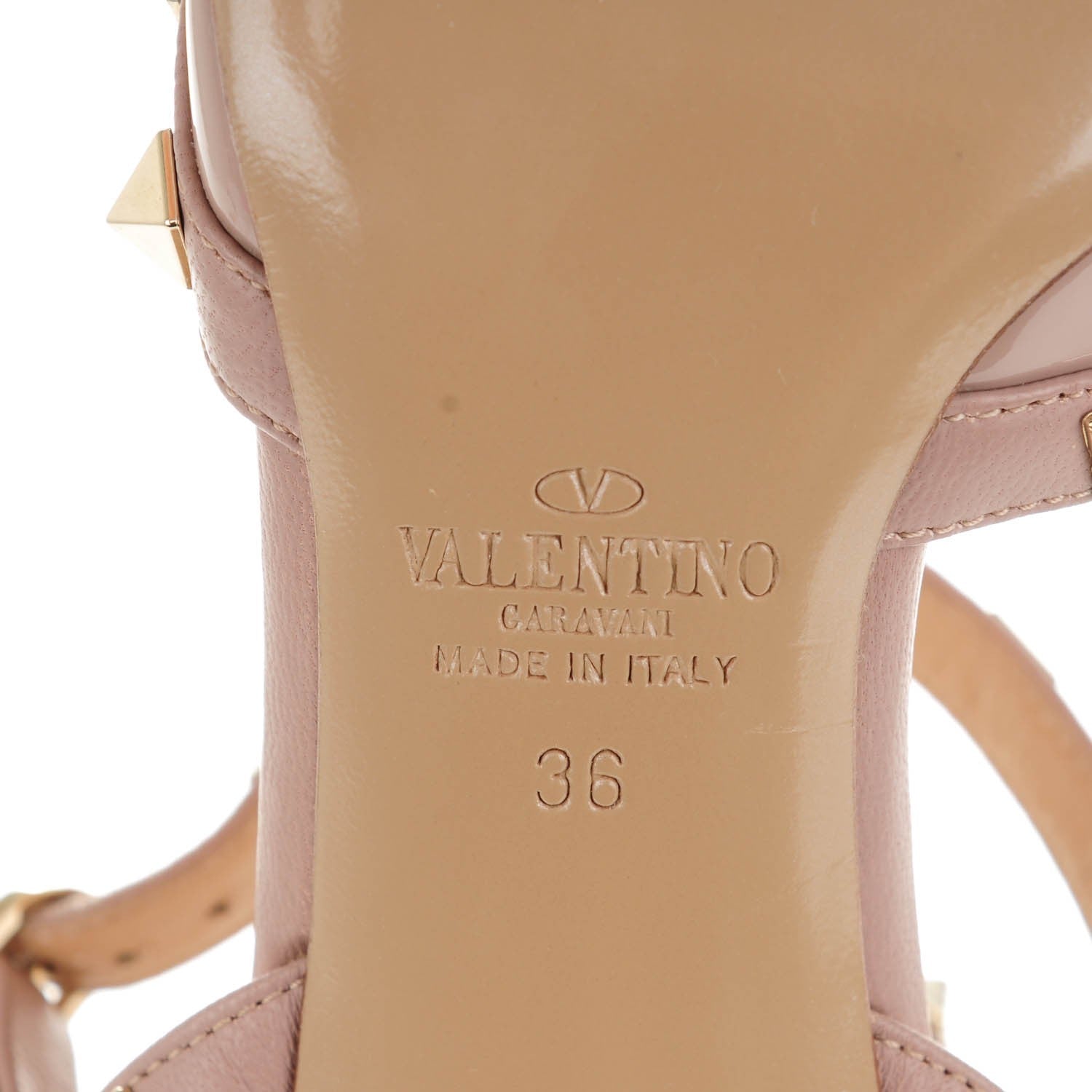 Valentino Garavani Patent Rockstud Ankle Strap 65mm Pumps 36 Poudre 7 of 7