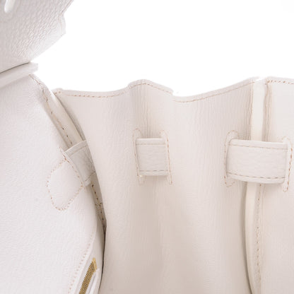 Hermes Taurillon Clemence Birkin 35 White 24 of 34