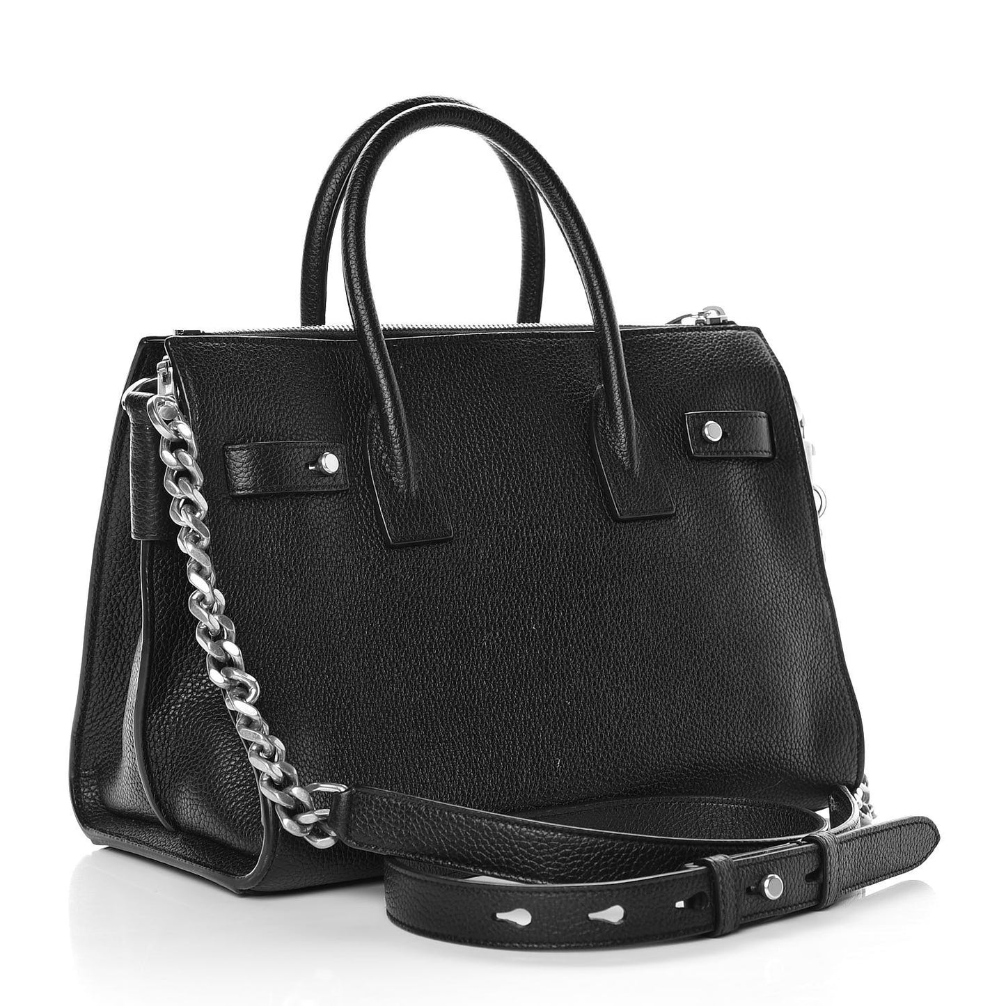 Grained Calfskin Baby Supple Sac De Jour Black