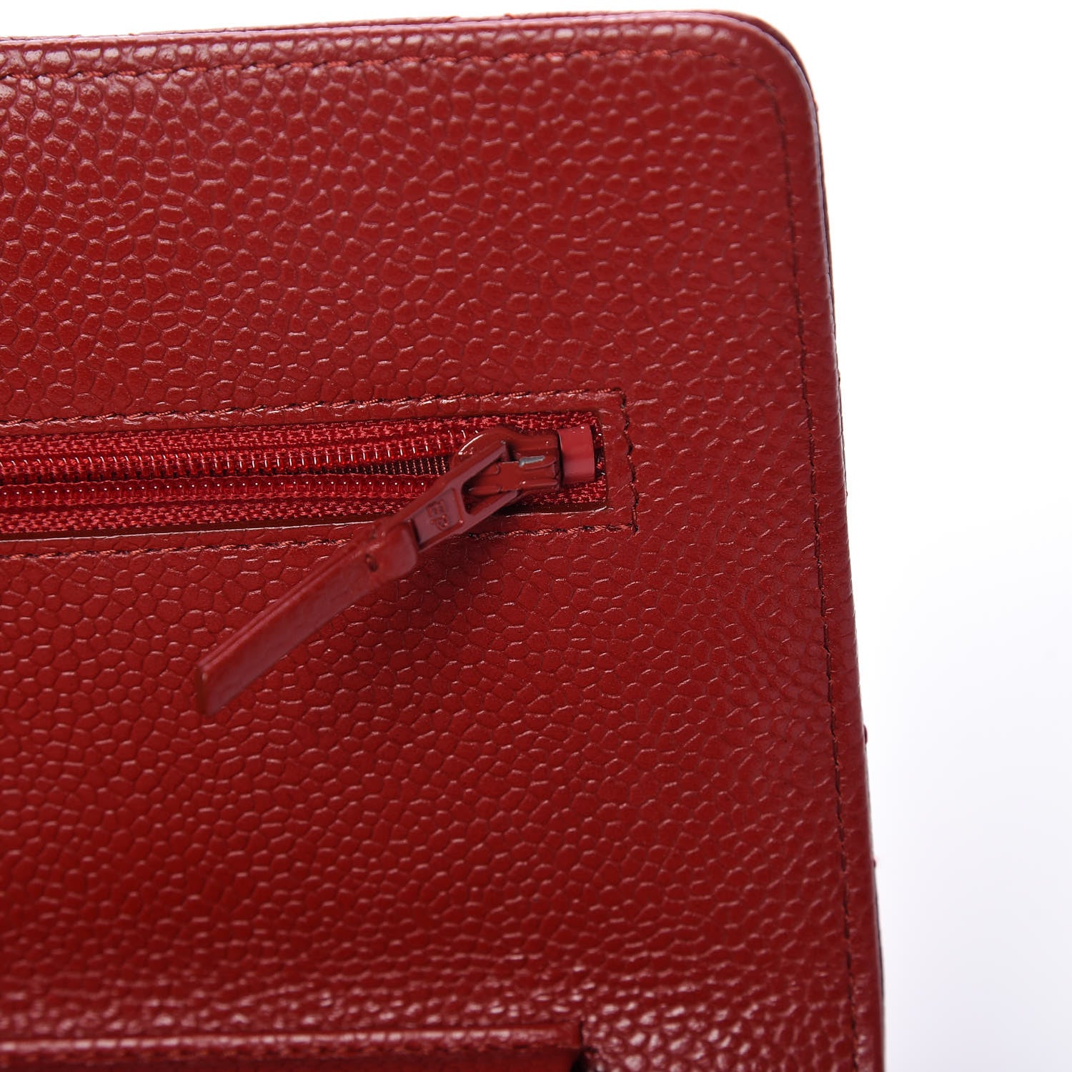 Chanel Caviar Quilted Wallet on Chain WOC Red 10 of 13