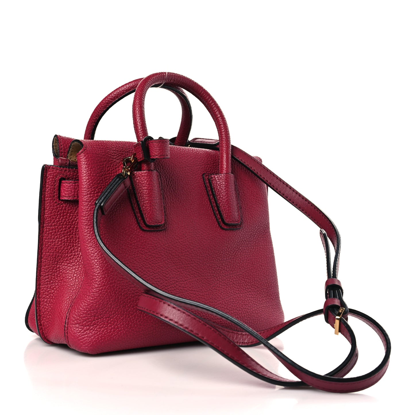 Grained Calfskin Mini Milla Tote Burgundy