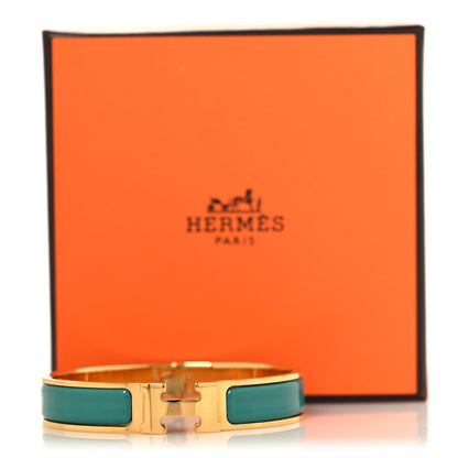 Hermes Enamel Narrow Clic Clac H Bracelet PM Emeraude 5 of 5