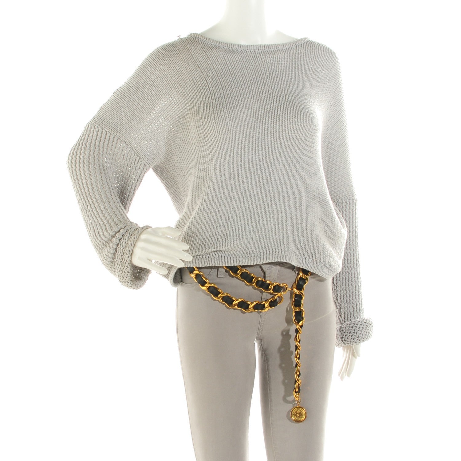 Chanel Lambskin CC Medallion Chain Belt Black Gold 2 of 5