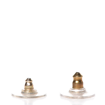 Chanel Crystal CC Earrings Light Gold 5 of 6