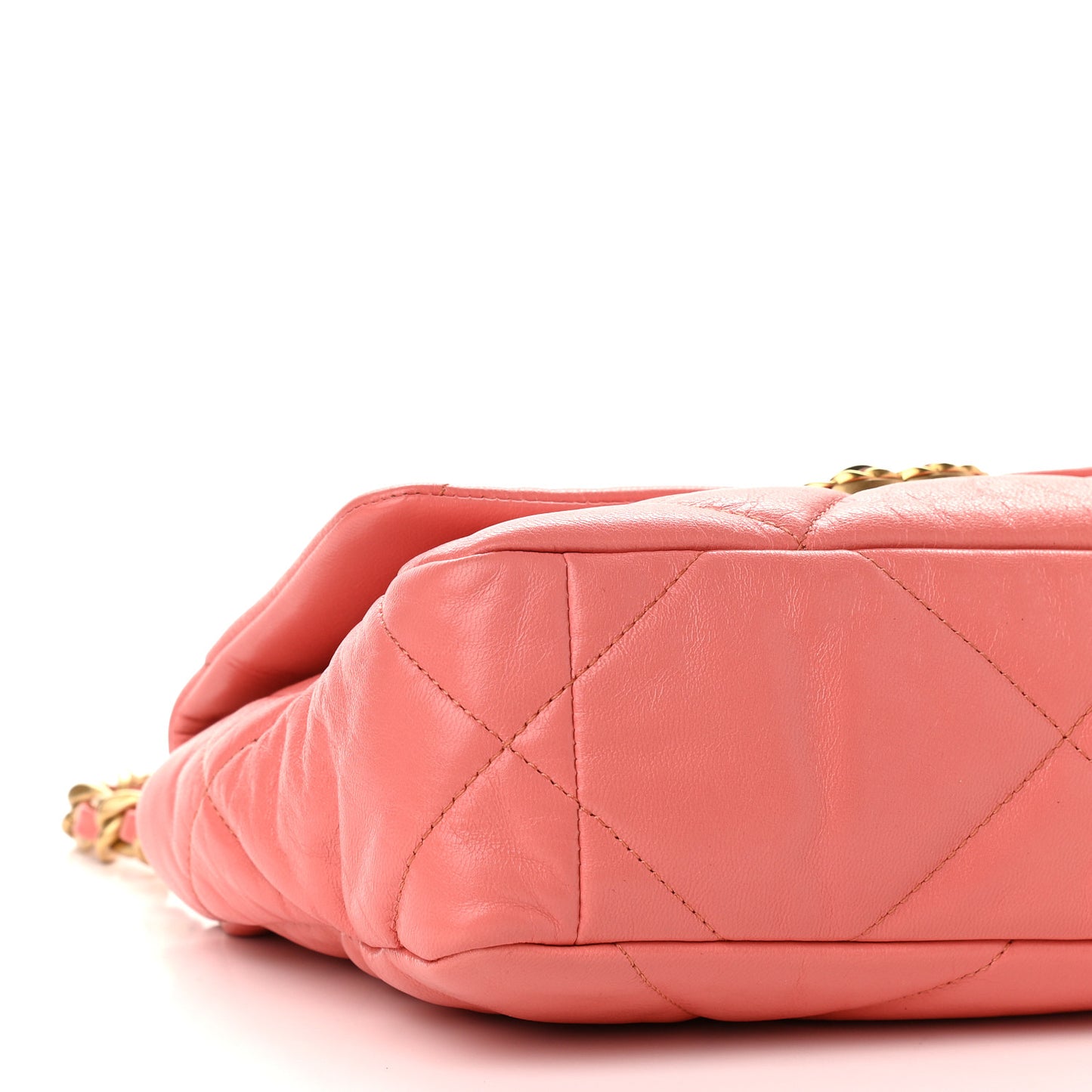 Goatskin Quilted Medium Chanel 19 Flap Pink