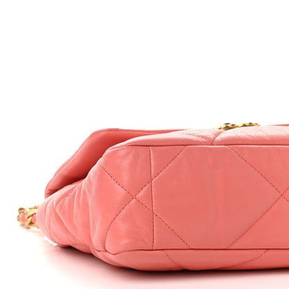 Chanel Goatskin Quilted Medium Chanel 19 Flap Pink 9 of 11