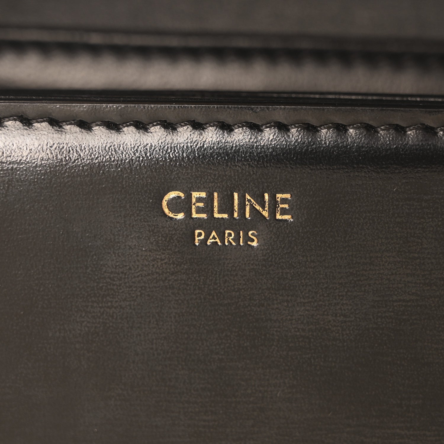 Celine Shiny Calfskin Teen Triomphe Black 6 of 10