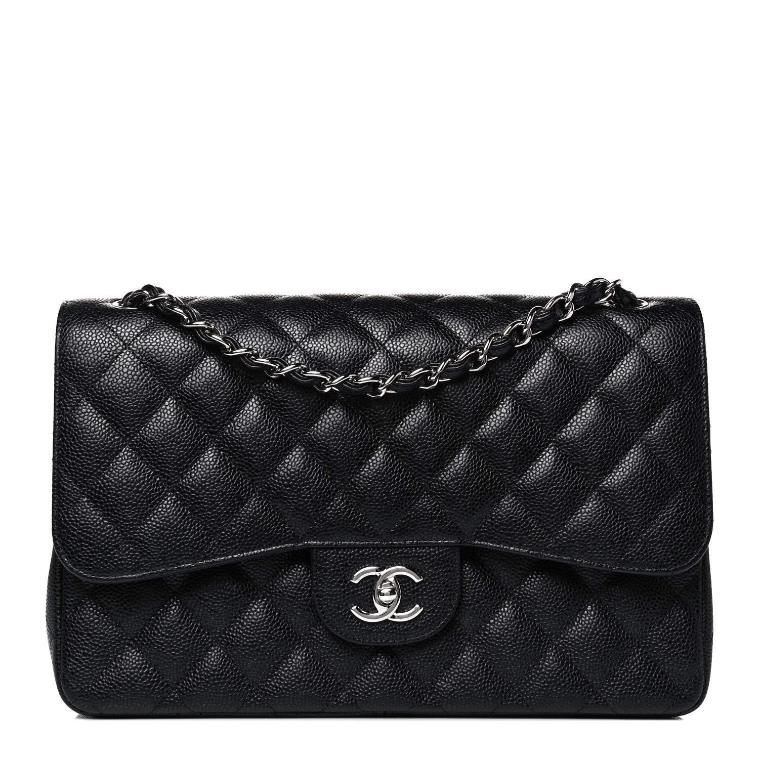 Chanel Caviar Quilted Jumbo Double Flap Black 1 of 9