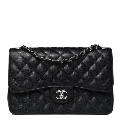 Chanel Caviar Quilted Jumbo Double Flap Black 1 of 9