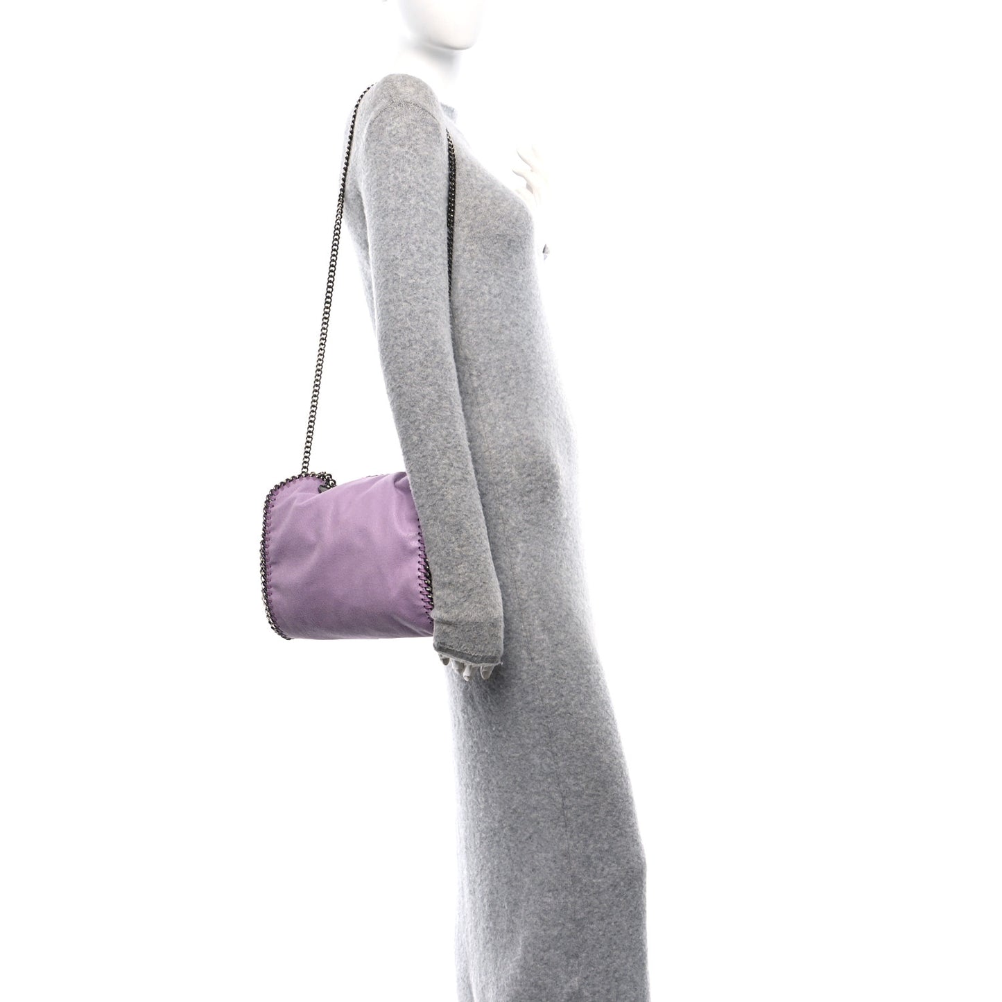 Shaggy Deer Mini Falabella Fold Over Tote Amethyste