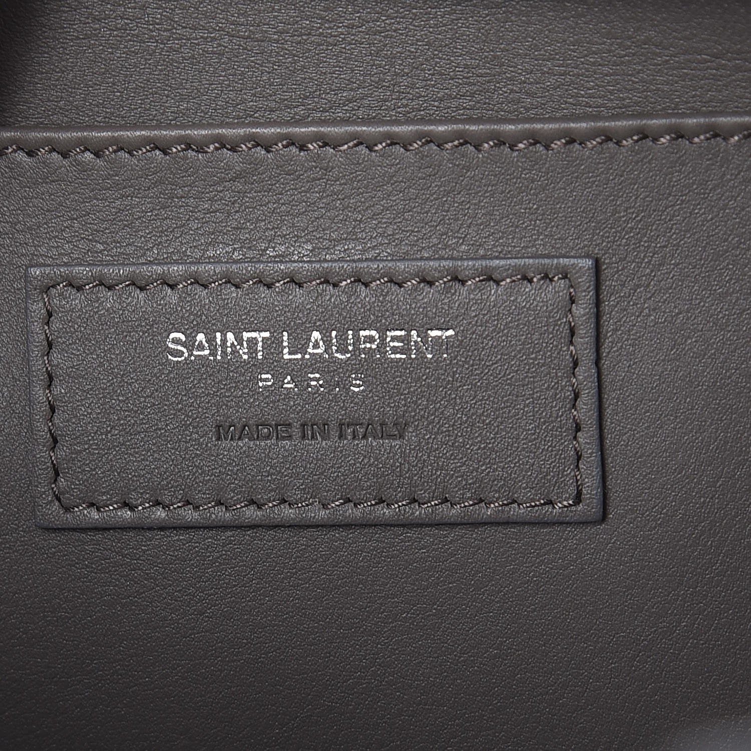 Saint Laurent Smooth Calfskin Crocodile Embossed Baby Monogram Downtown Cabas Earth 6 of 6