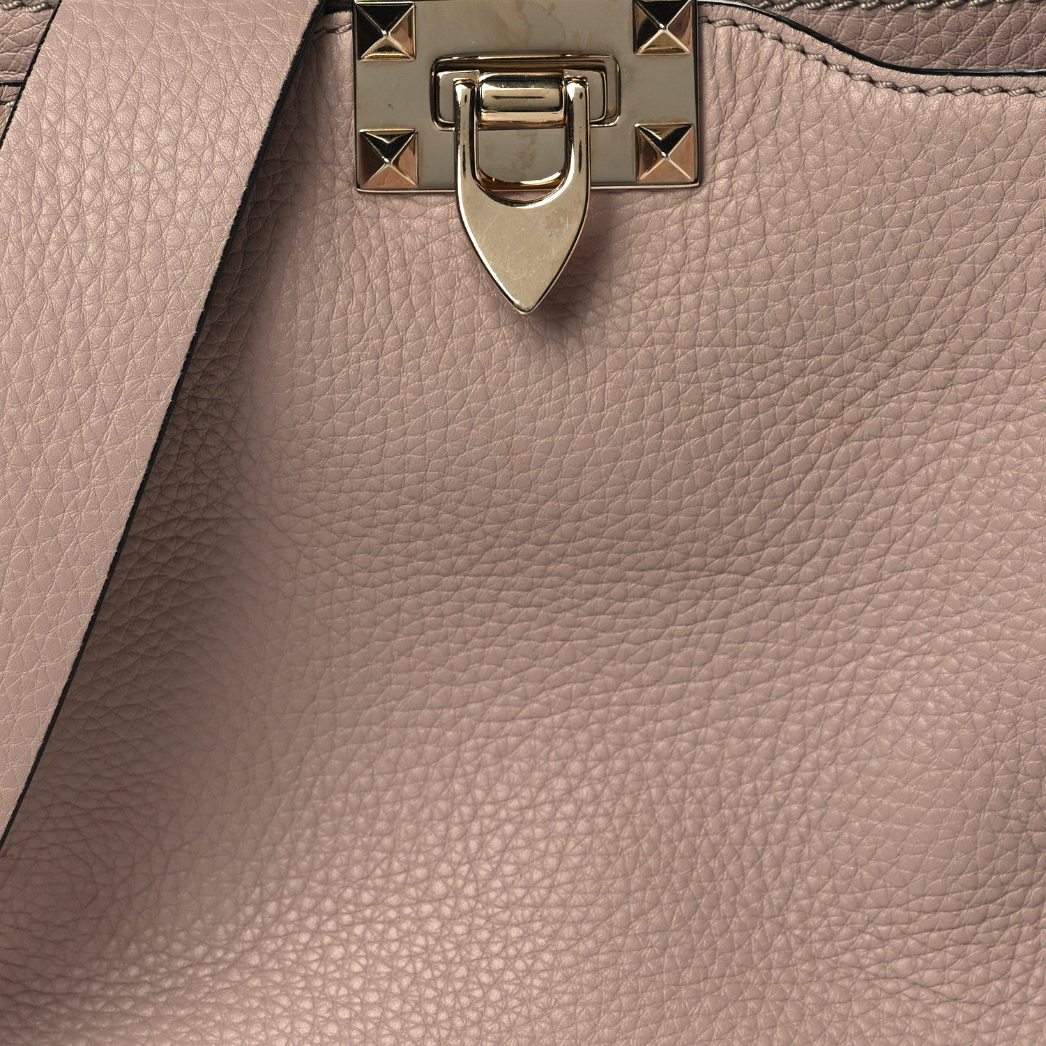 Valentino Garavani Pebbled Calfskin Mini Rockstud Flip-Lock Messenger Bag Poudre 7 of 9