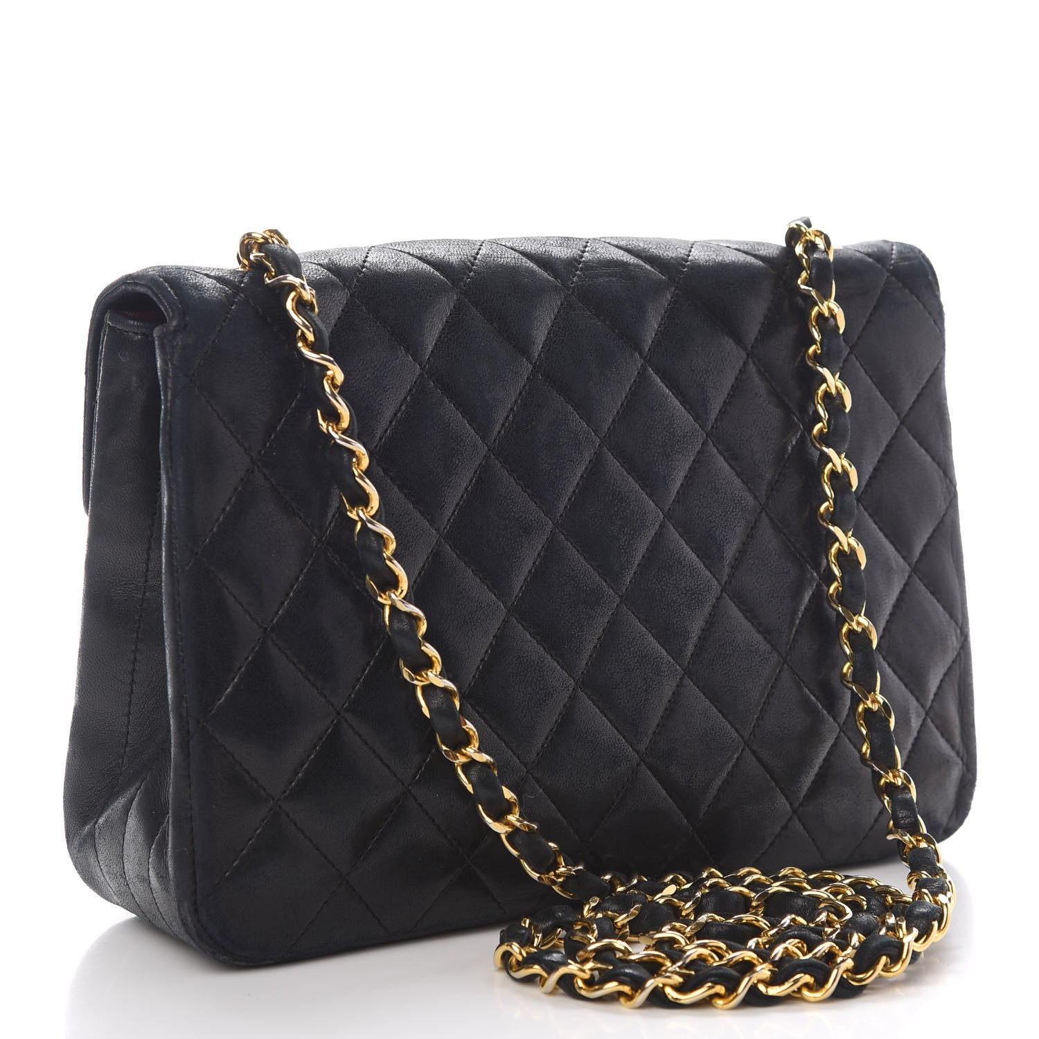 Chanel Lambskin Quilted Small Single Flap Black 2 of 10