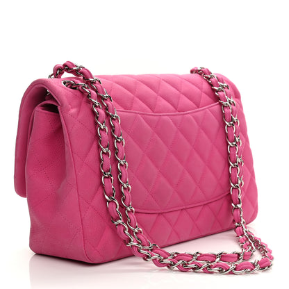 Chanel Iridescent Caviar Quilted Jumbo Double Flap Pink 2 of 10