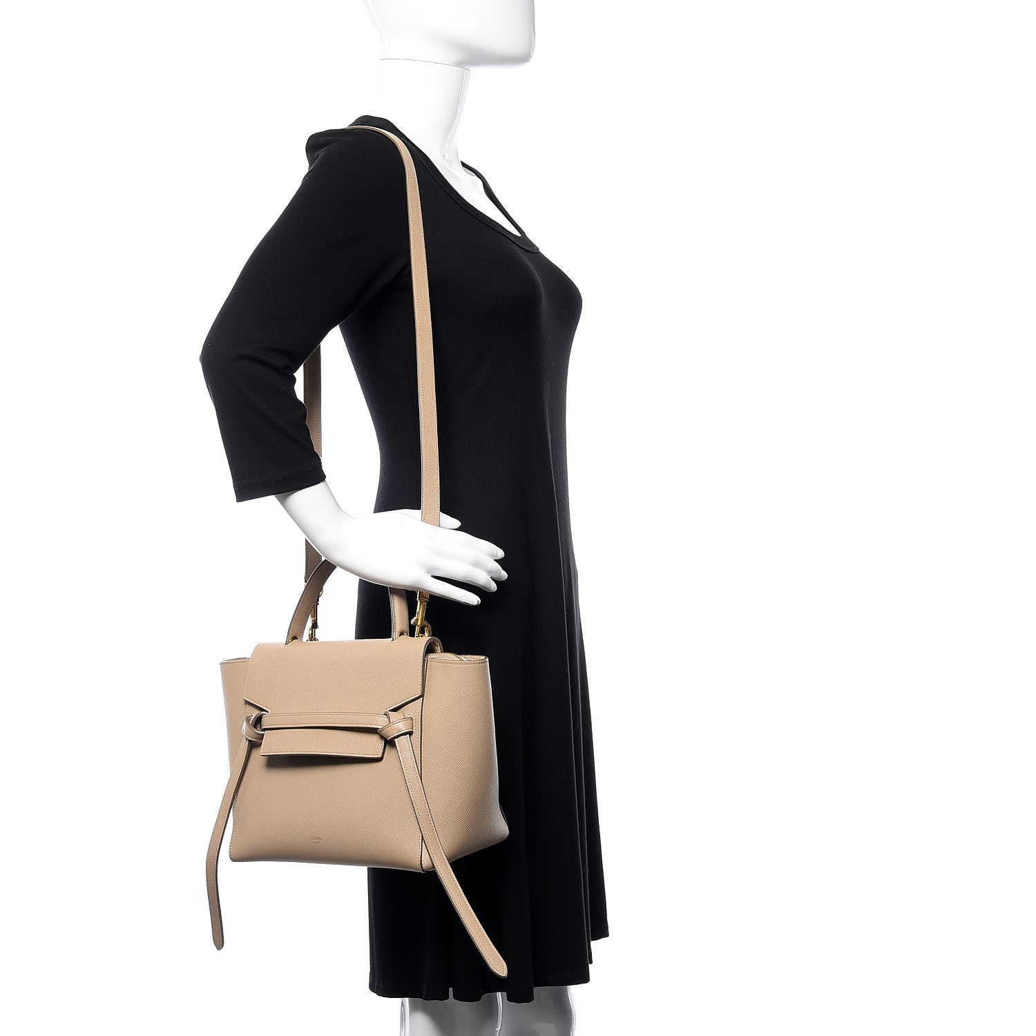 Celine Grained Calfskin Micro Belt Bag Light Taupe 2 of 13
