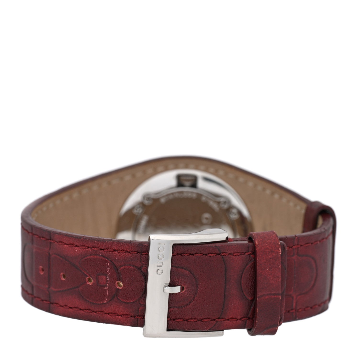 Gucci Stainless Steel Calfskin 31mm 104 Quartz Watch Burgundy 3 of 4