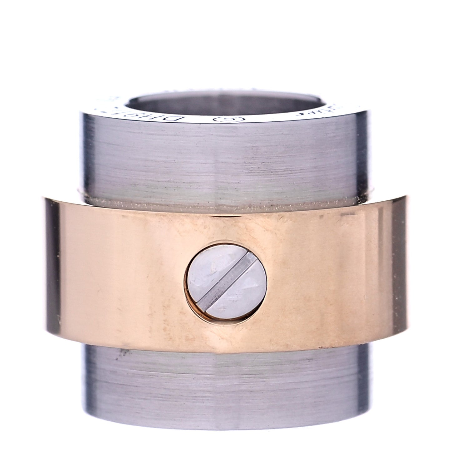 18K Yellow Gold Stainless Steel Santos Barrel Pendant