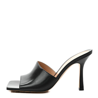 Bottega Veneta Lambskin Stretch Mule Sandals 38.5 Black 1 of 8