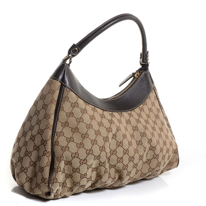 Gucci Monogram Large D Gold Hobo Dark Brown 3 of 7