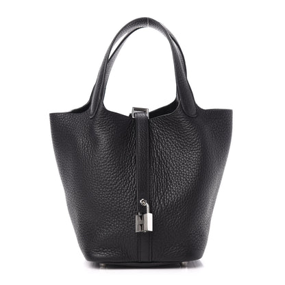Hermes Taurillon Clemence Picotin Lock 18 PM Black 1 of 11