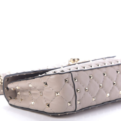 Valentino Garavani Nappa Small Rockstud Spike Shoulder Bag Poudre 5 of 11