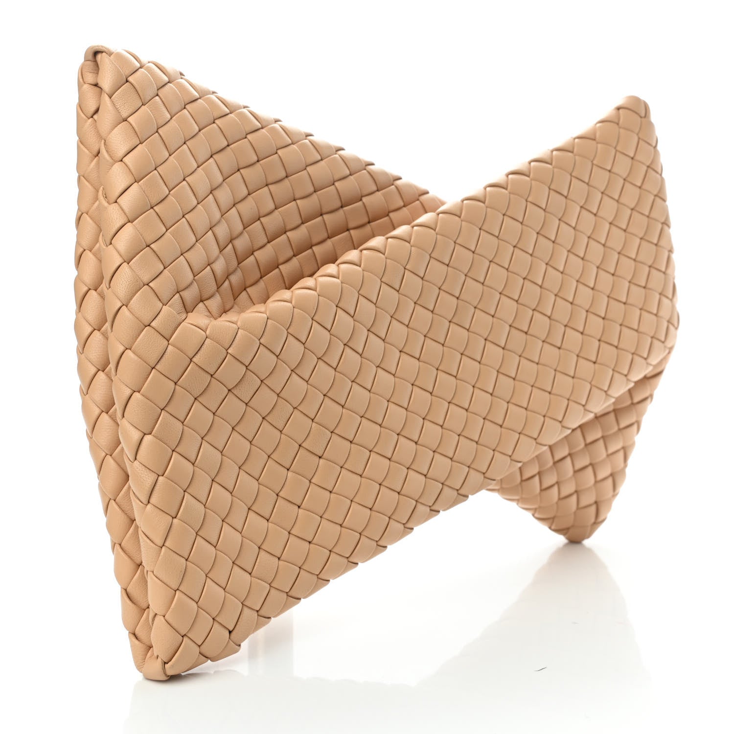 Bottega Veneta Nappa Intrecciato Crisscross Clutch Porridge 2 of 5