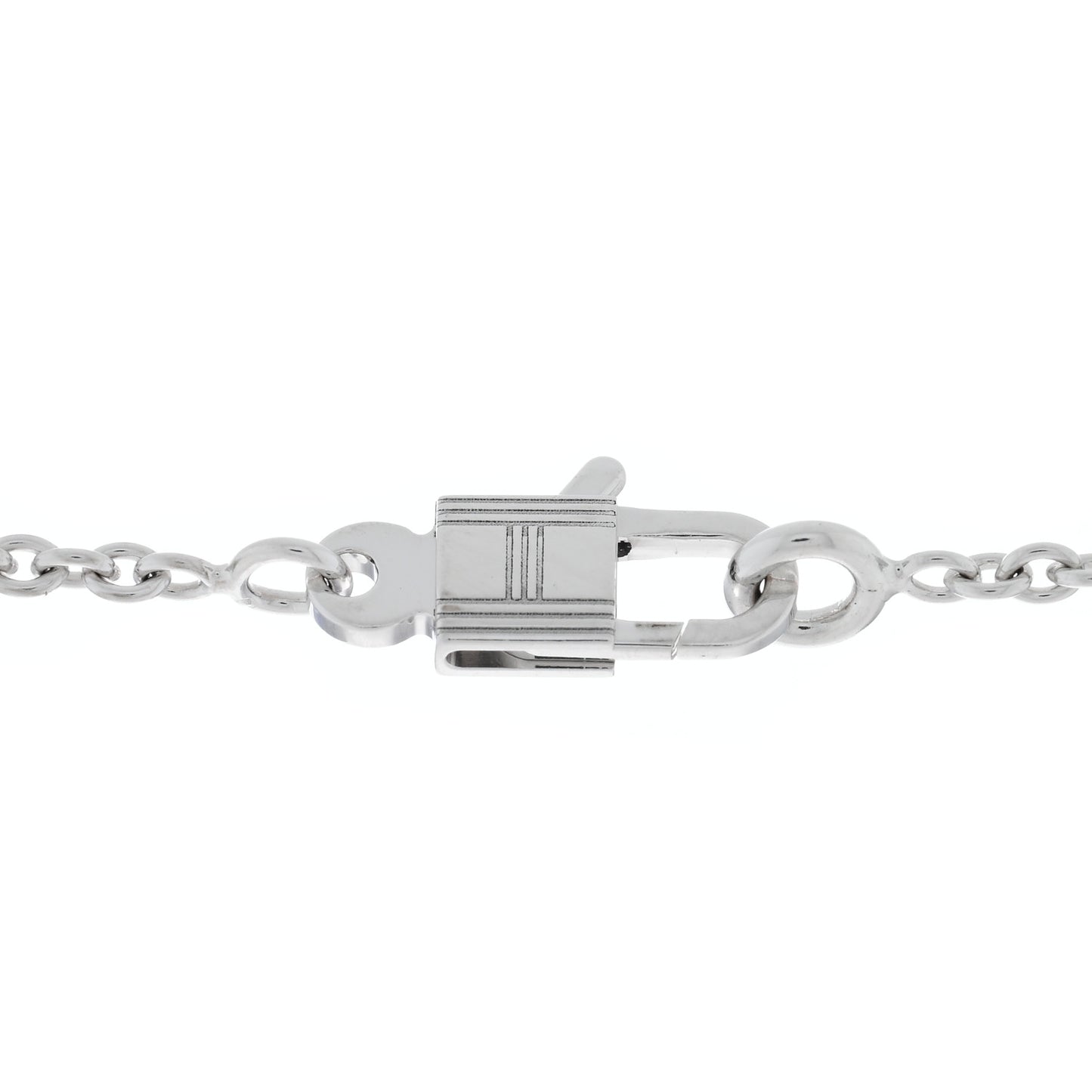 18K White Gold Diamond Birkin Amulette Pendant Necklace