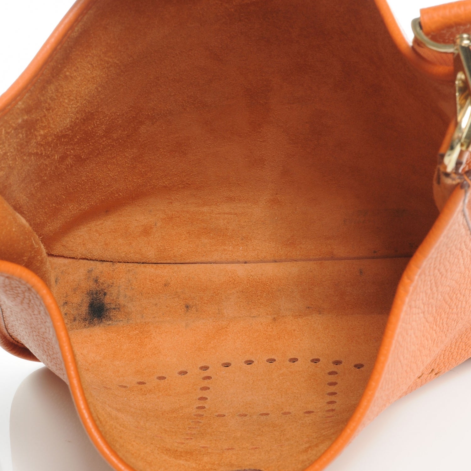 Hermes Taurillon Clemence Evelyne II PM Potiron Orange 6 of 7