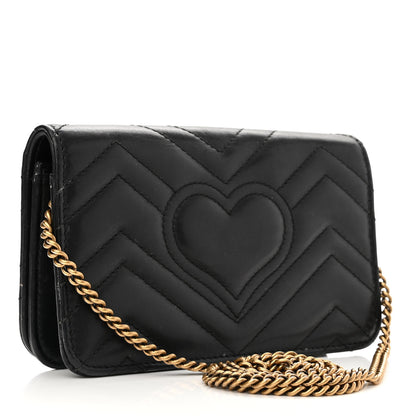 Gucci Calfskin Matelasse Mini Animal Studs GG Marmont Bag Black 3 of 15