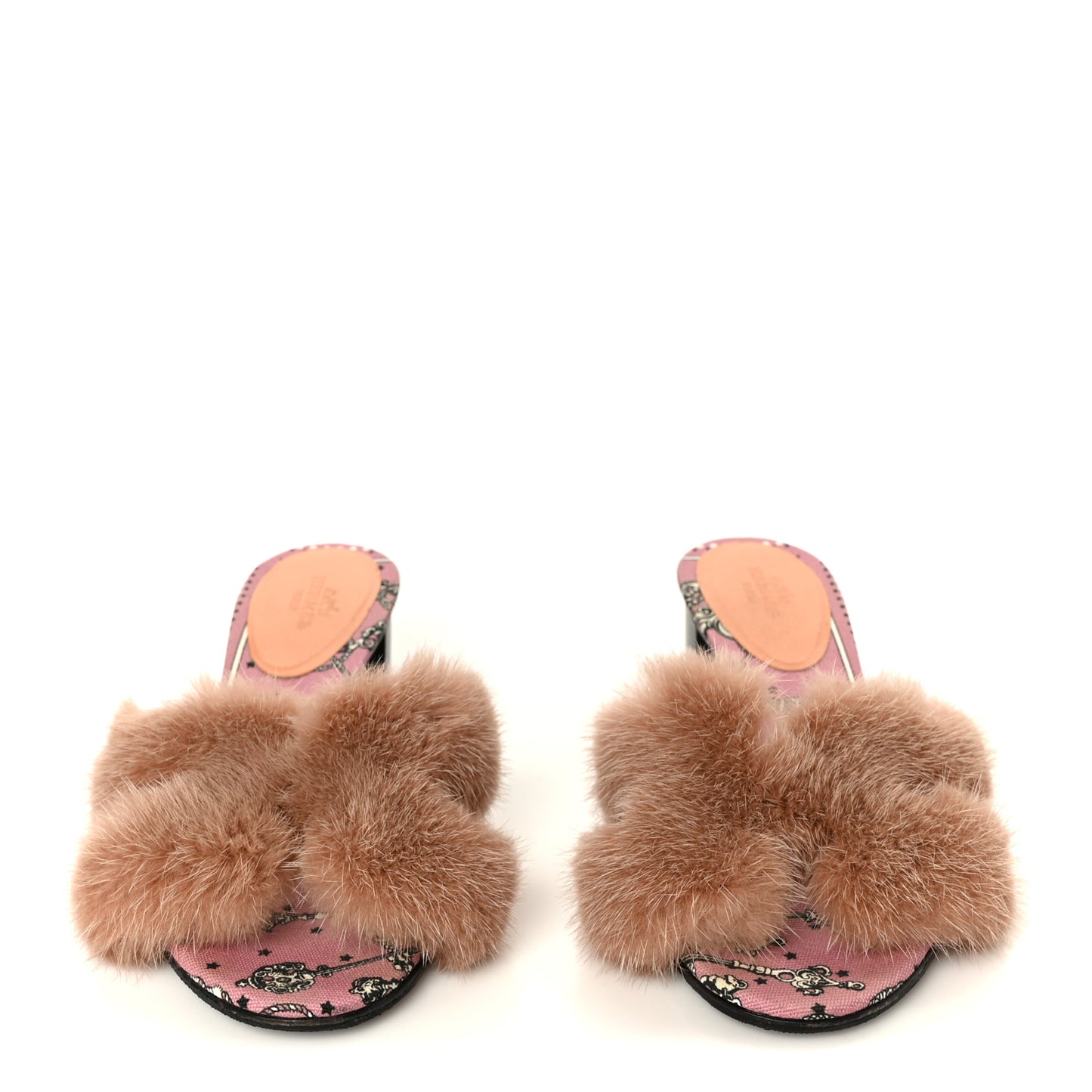 Mink Fur Oasis Sandals 35 Granit Pink