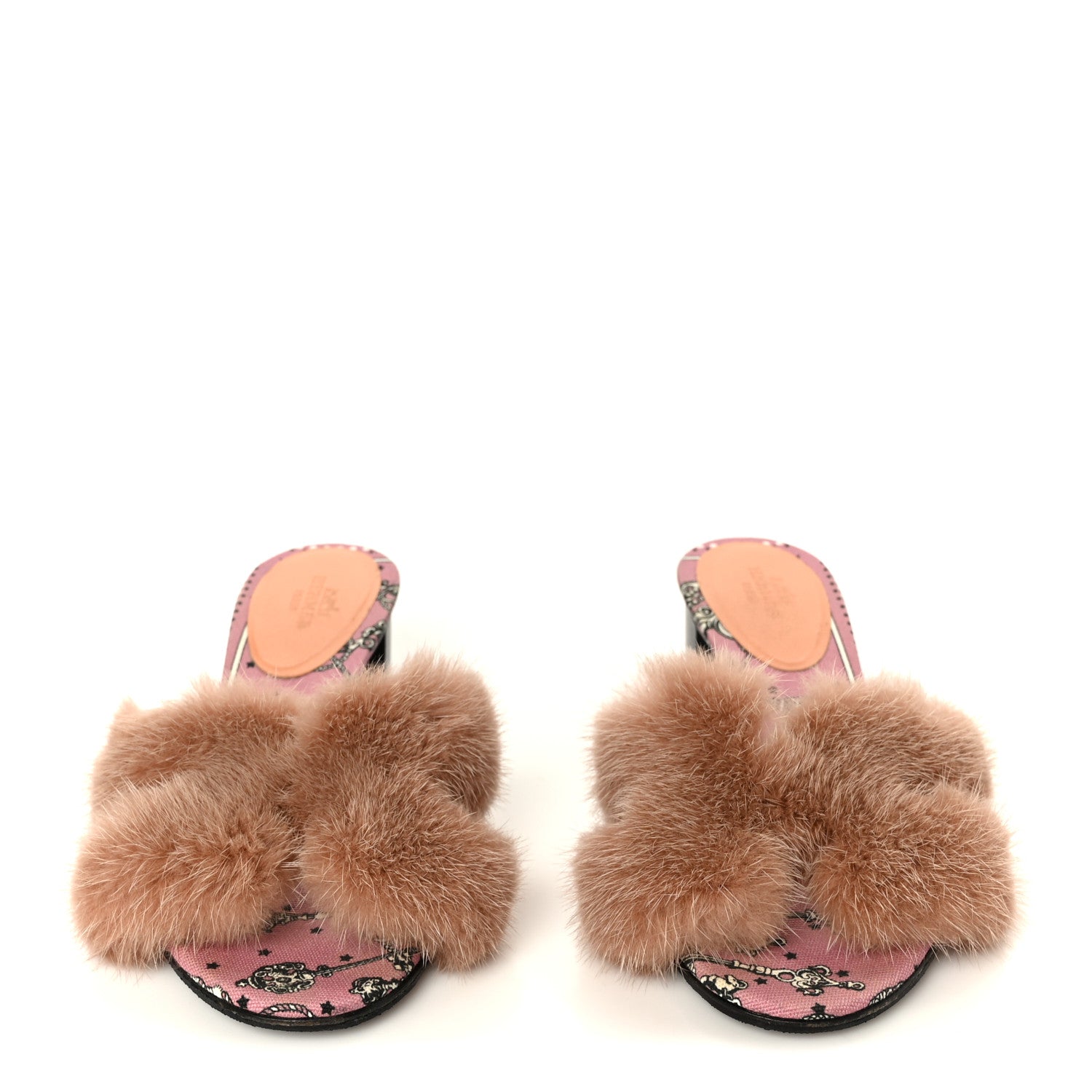 Hermes Mink Fur Oasis Sandals 35 Granit Pink 3 of 9