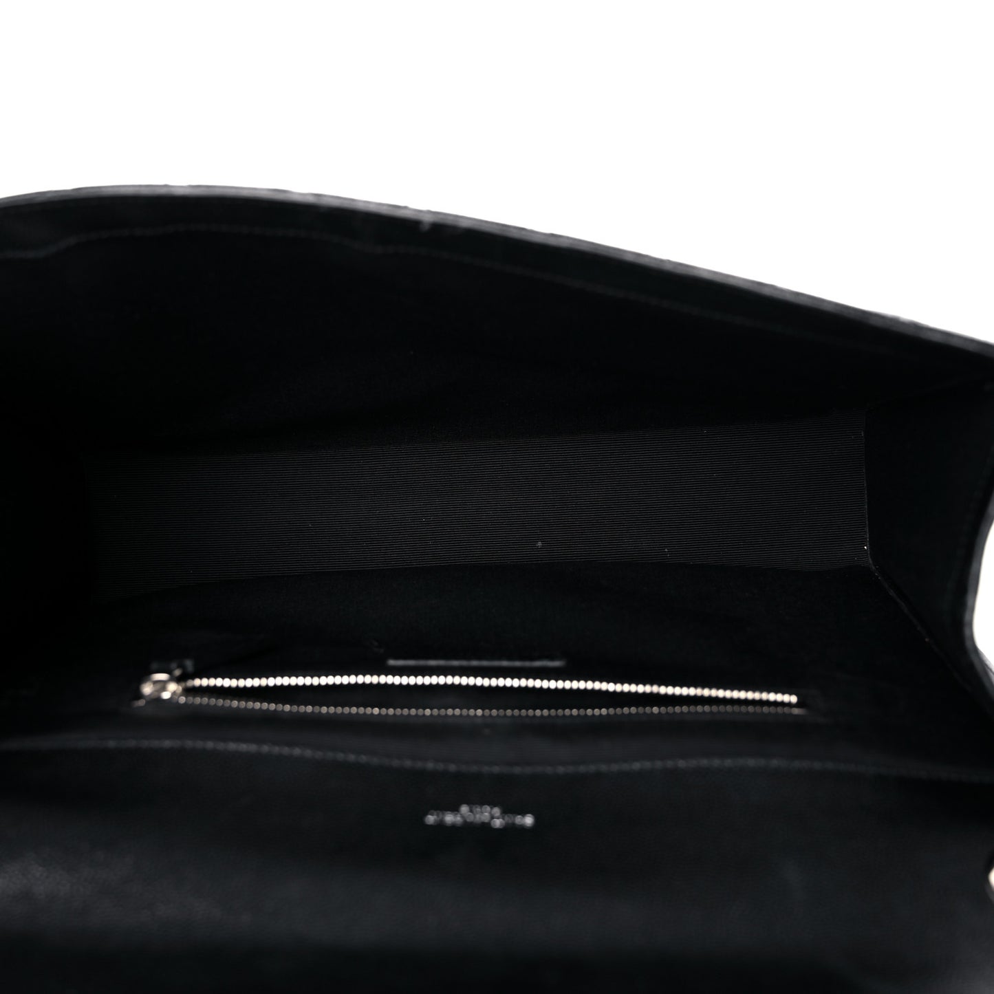 Grain De Poudre Textured Mixed Matelasse Large Triquilt Monogram Satchel Black