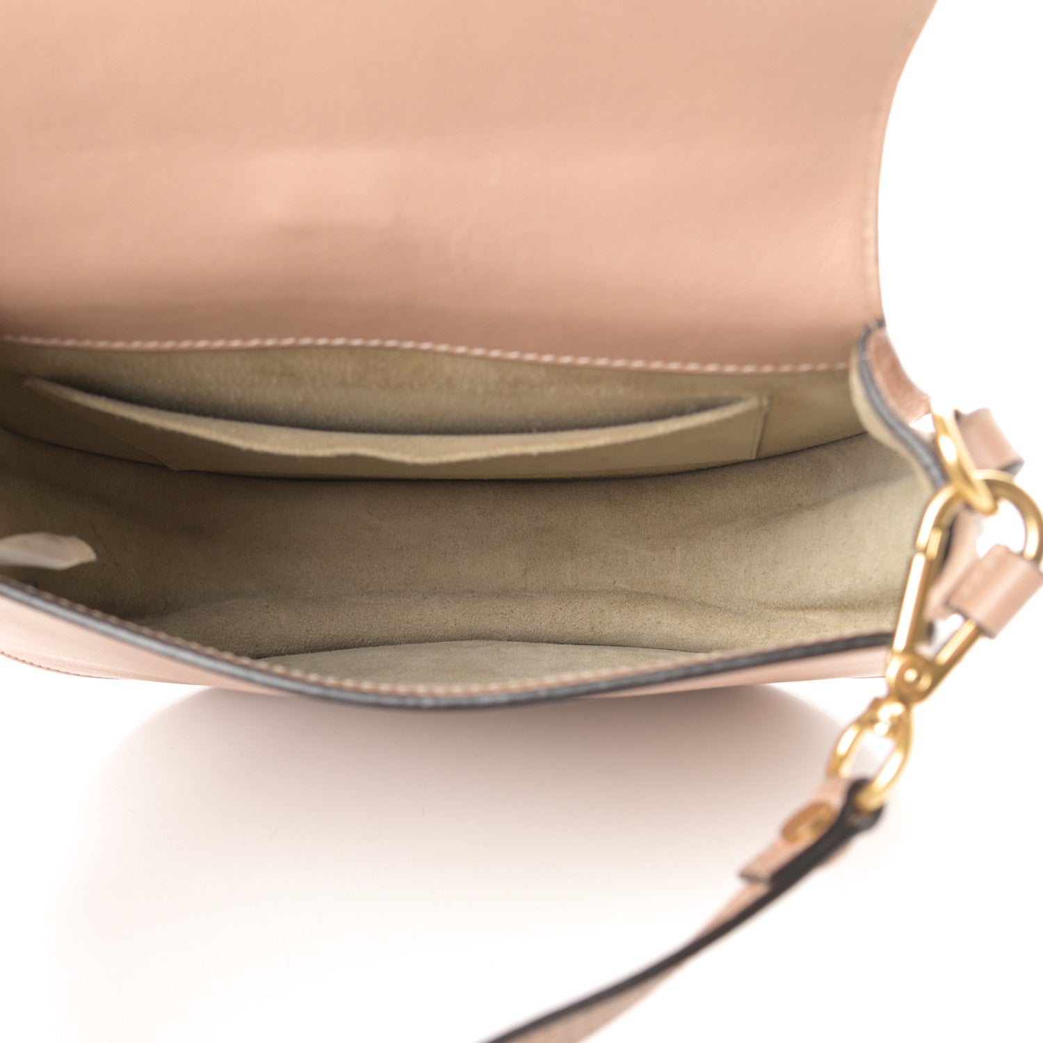 Chloe Calfskin Suede Medium Nile Bracelet Bag Biscotti Beige 5 of 15
