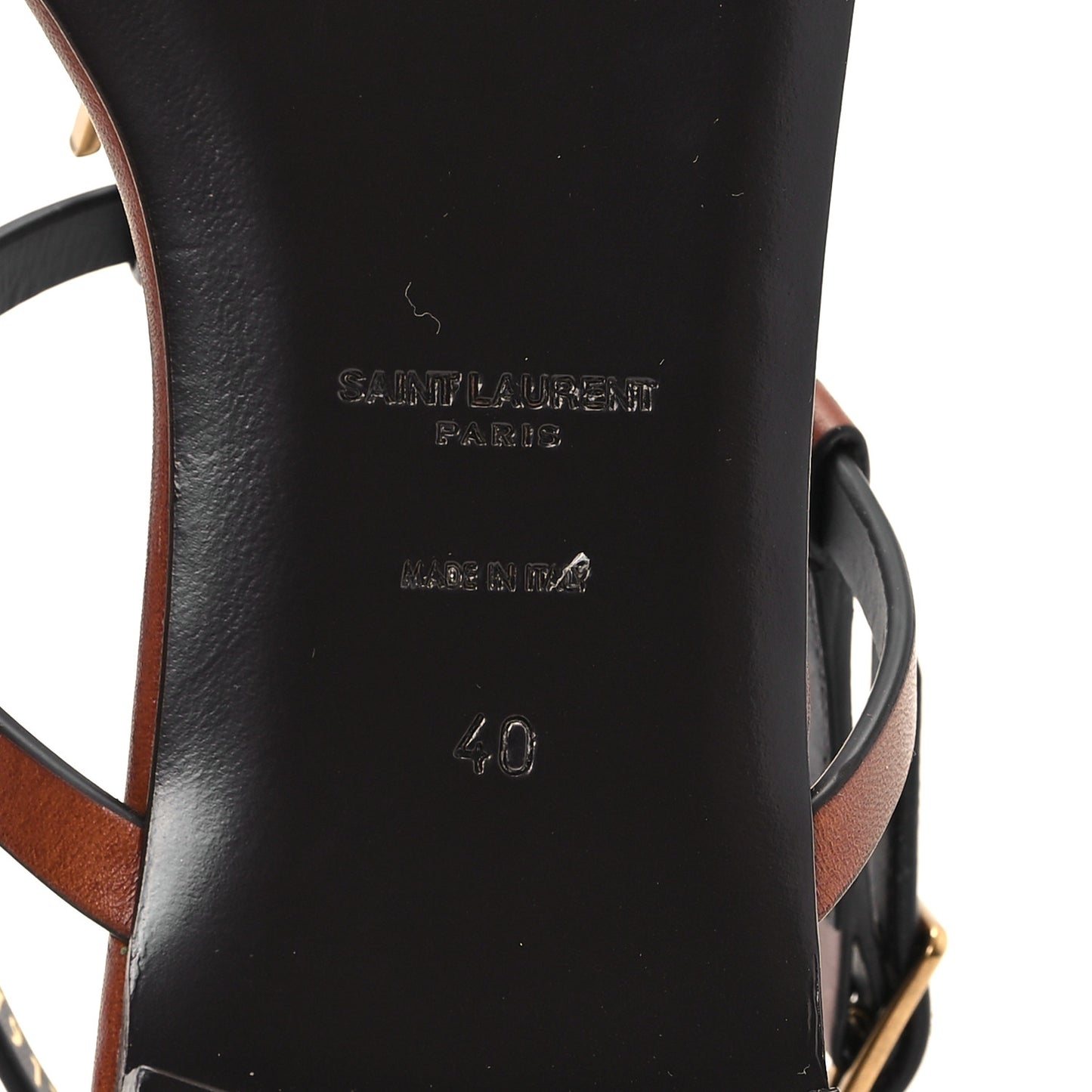 Calfskin Maine Cassandra Monogram 05 Sandals 40 New Papaya