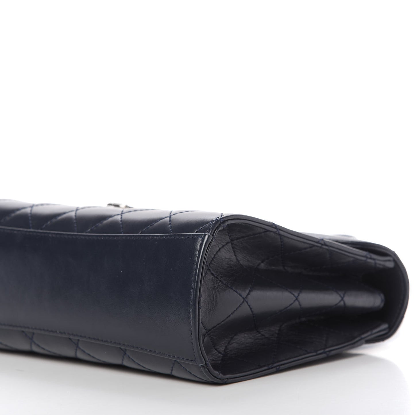 Calfskin Quilted Mad About Quilting Medium Flap Navy