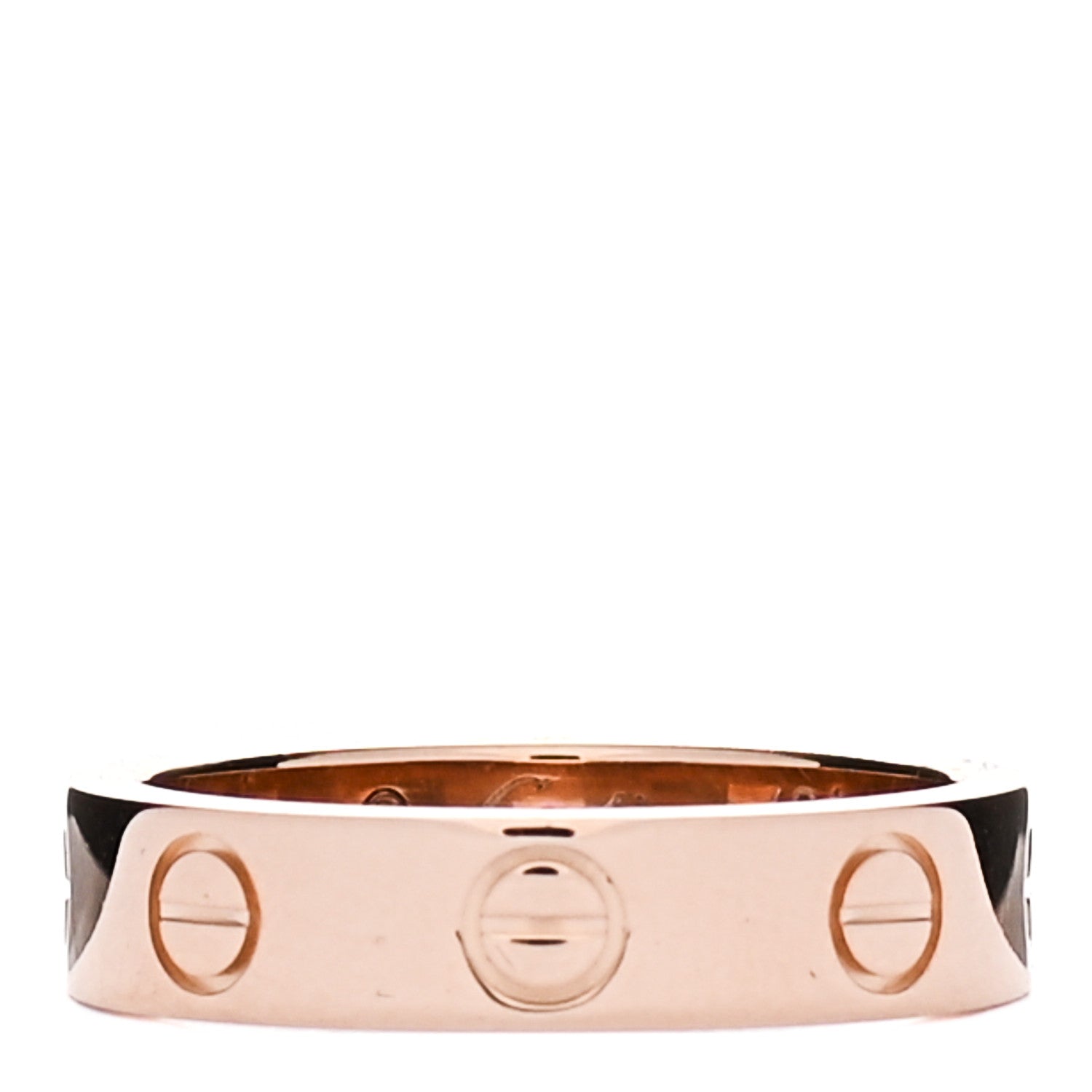 Cartier 18K Pink Gold Diamond 4mm LOVE Wedding Band Ring 46 3.75 3 of 4
