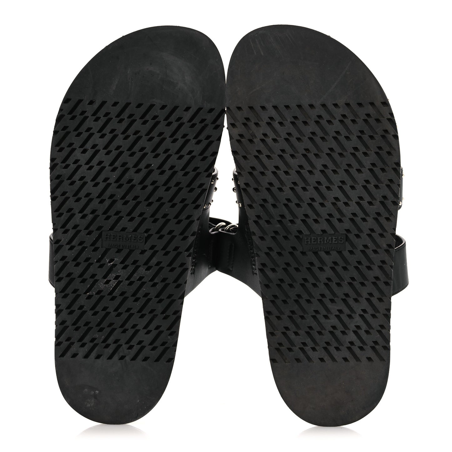 Calfskin Medor Studded Womens Chypre Sandals 38.5 Black
