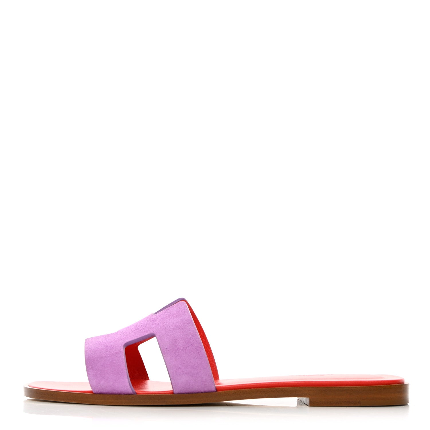 Hermes Suede Goatskin Oran Sandals 39 Violet Parme 1 of 8