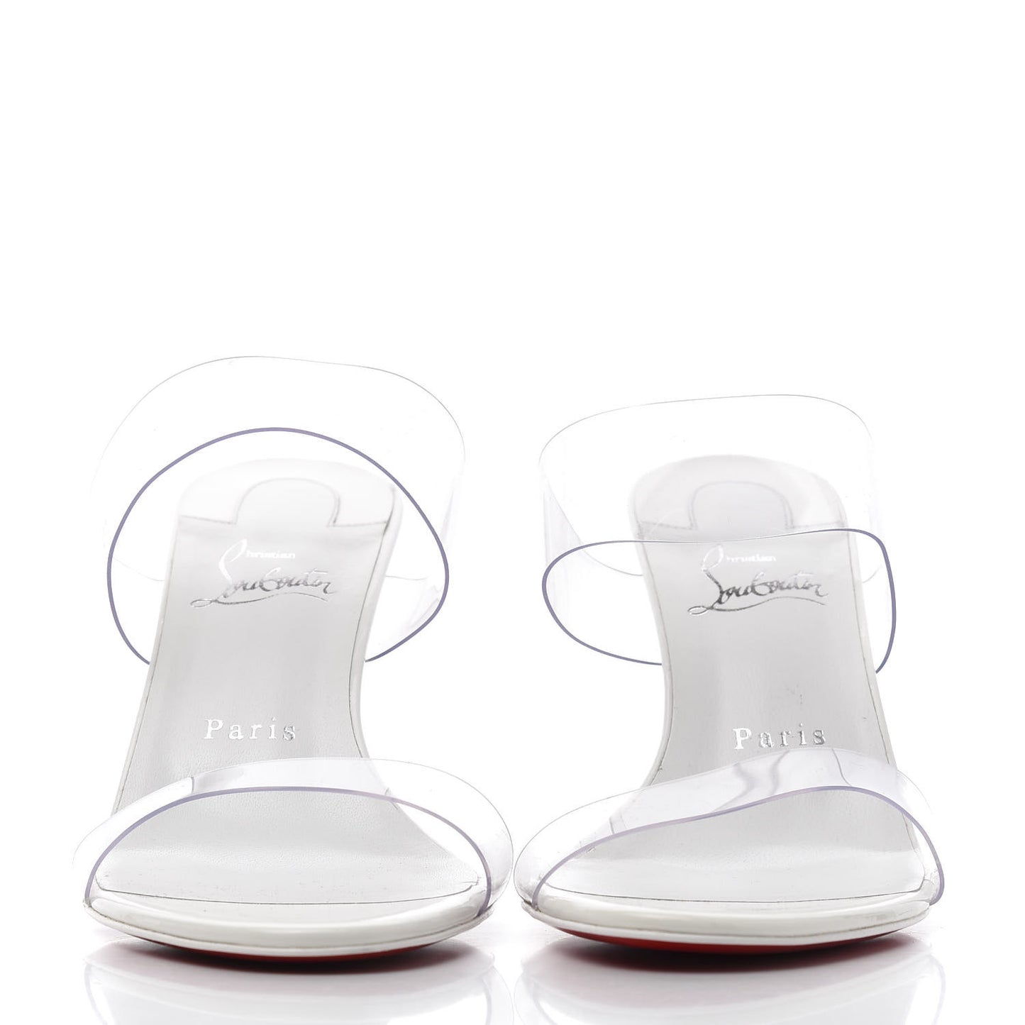 Patent PVC Just Nothing 85 Slide Sandals 39 Bianco