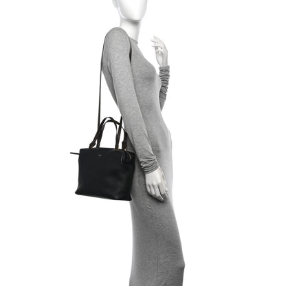 Celine Calfskin Small Soft Cube Satchel Black Khaki 2 of 10