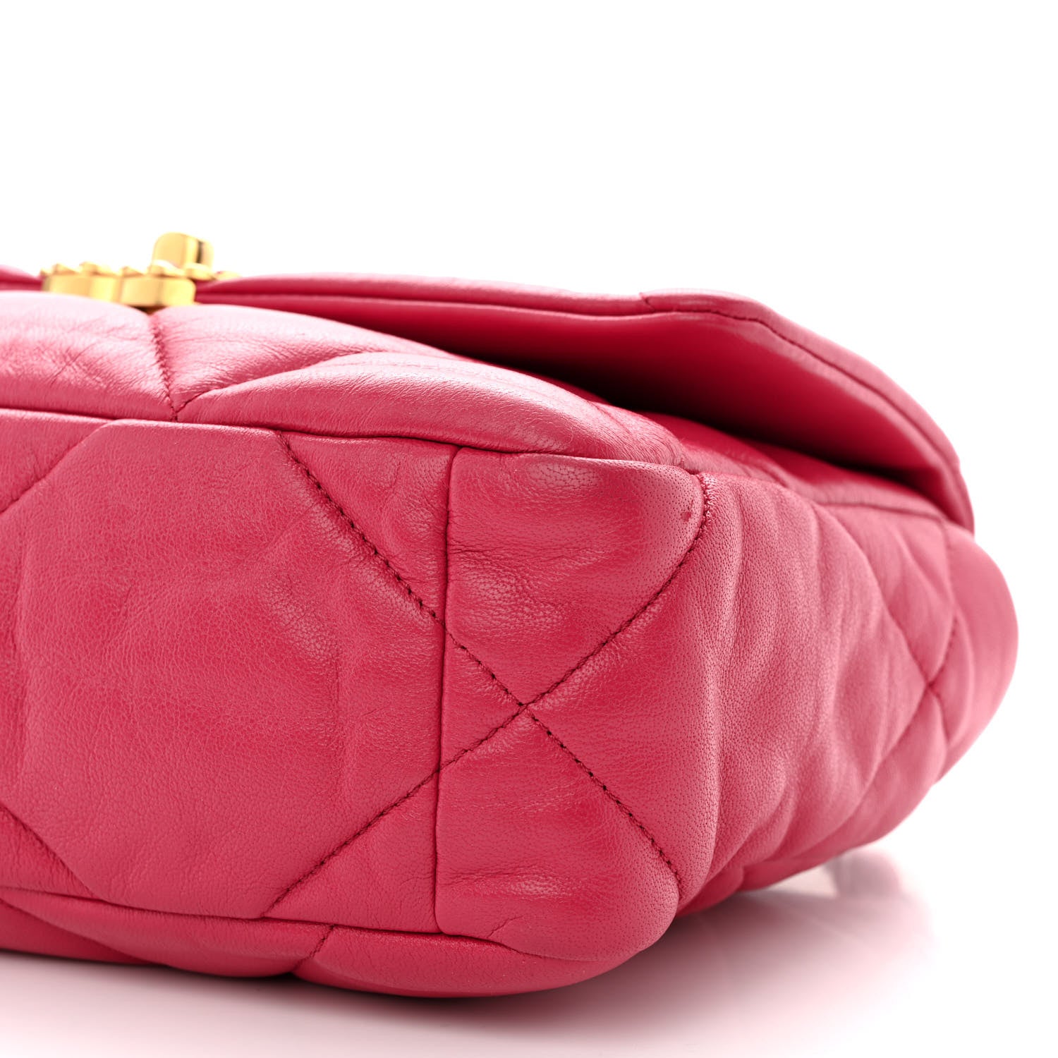 Chanel Lambskin Quilted Medium Chanel 19 Flap Dark Pink 10 of 10