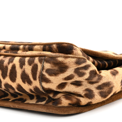 Saint Laurent Smooth Calfskin Canvas Leopard Print Medium Niki Chain Satchel Light Natural 9 of 9